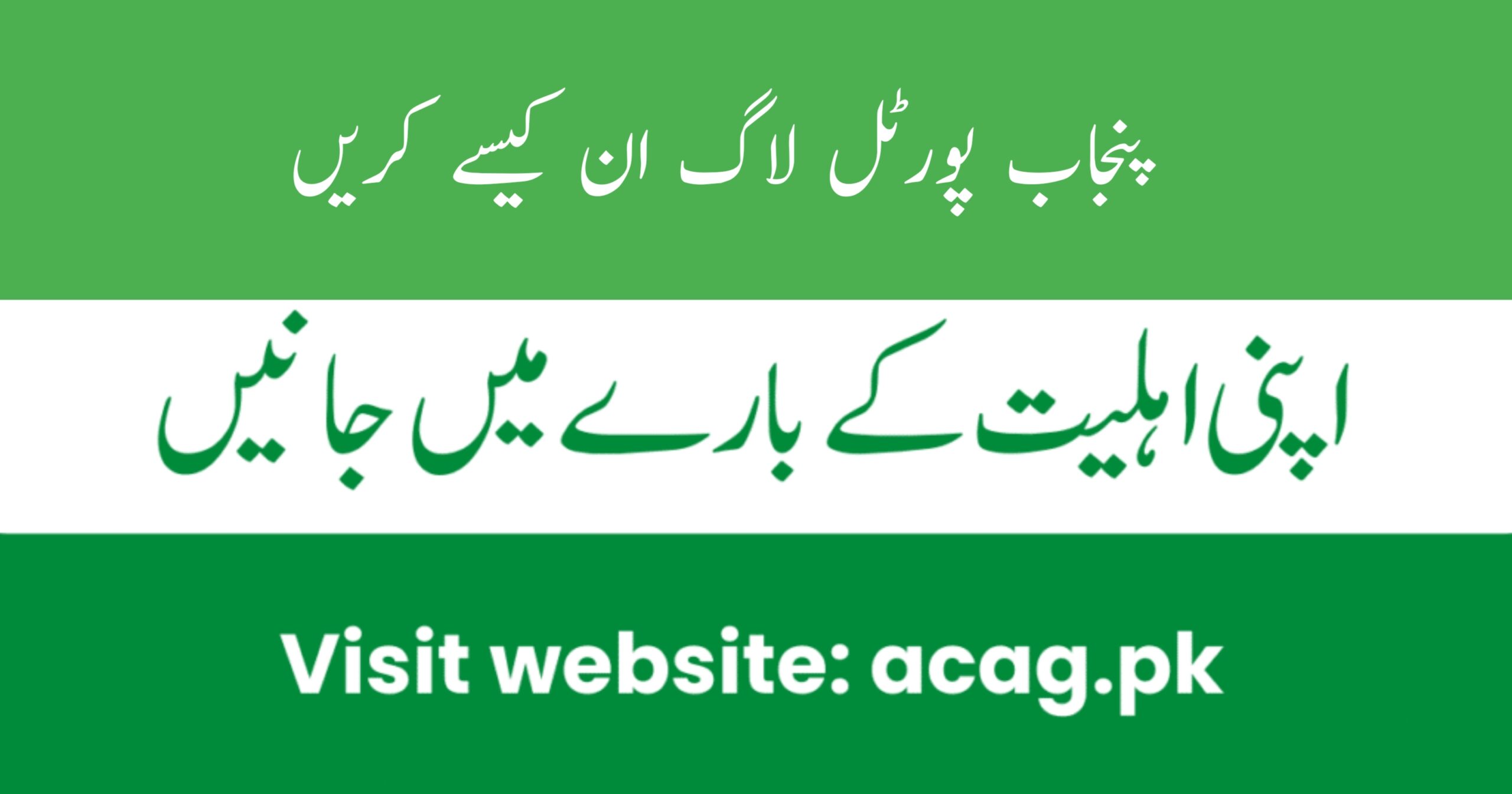 ACAG Punjab Portal Login Guide